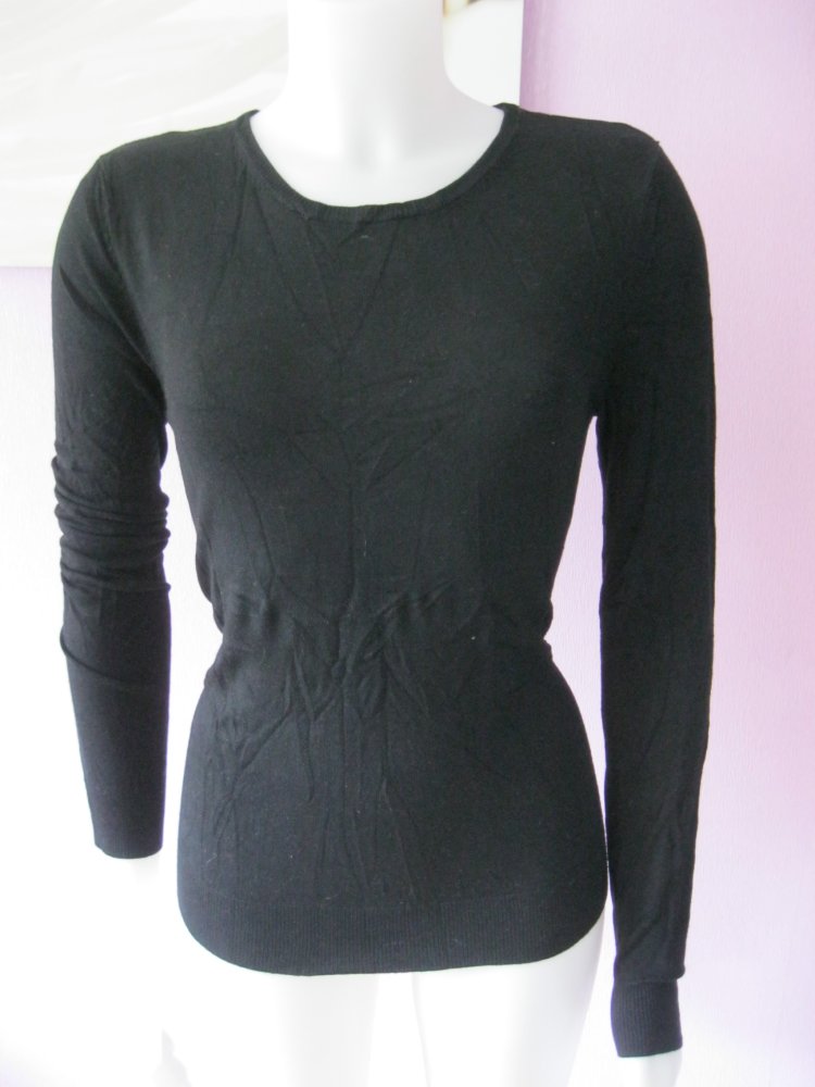 Mango basic Feinstrickpulli  Schwarz S