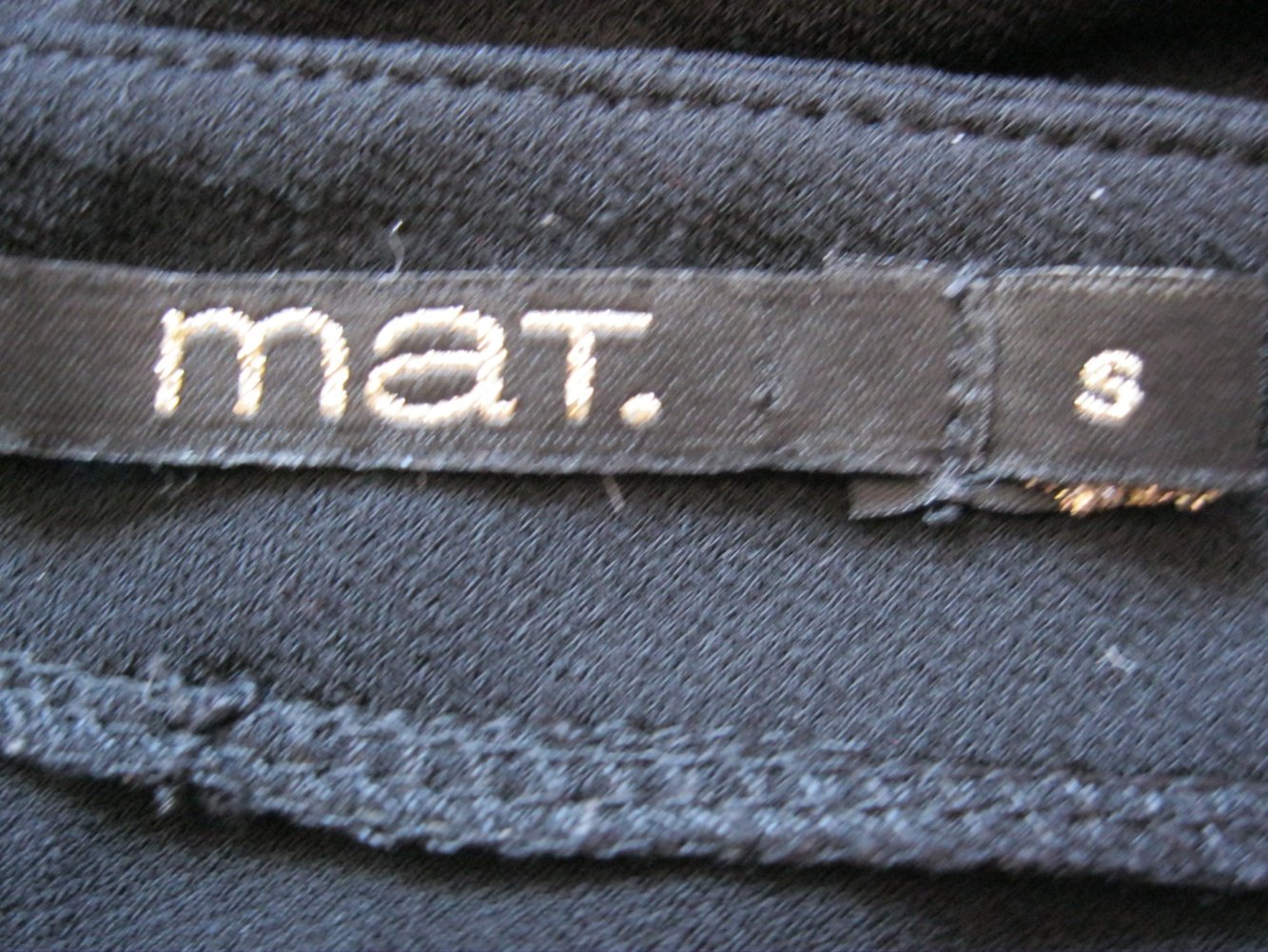 MAT Fashion Kleid langärmlig Schwarz S