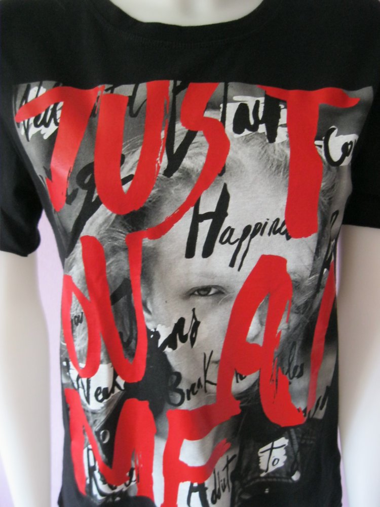 T-Shirt # Schwarz # Print # L