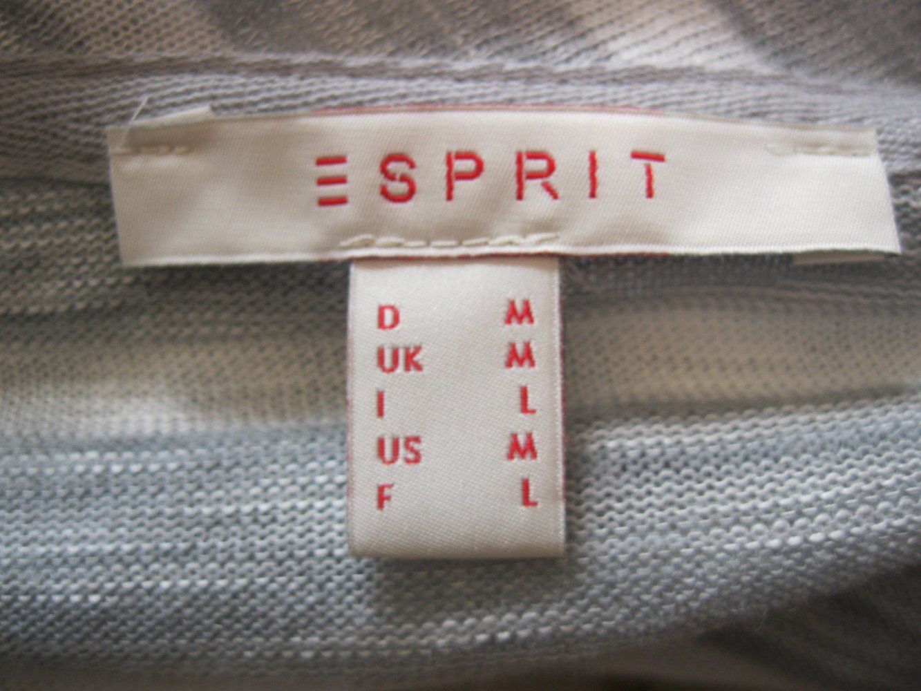 Cardigan/Strickjacke # Esprit # gestreift # Grau/Weiß # M