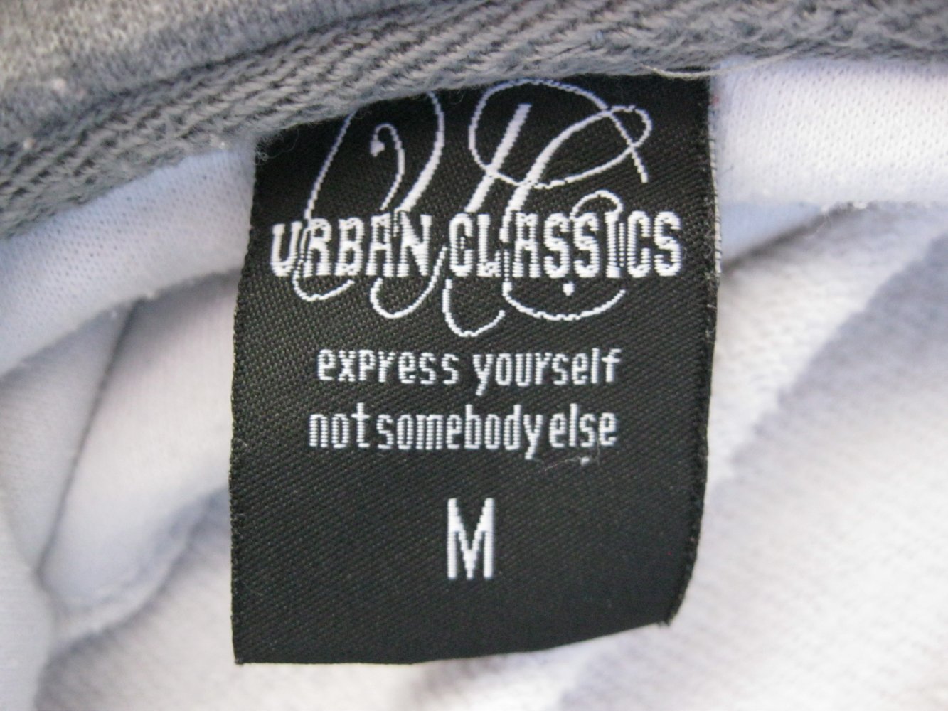 Urban Classics Hoodie Weiß/Grau Baumwolle M