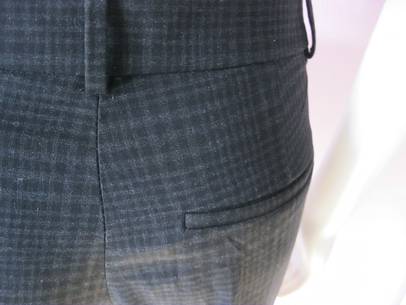 Stoffhose # H&M # Schwarz/Grau # kariert # 42/44
