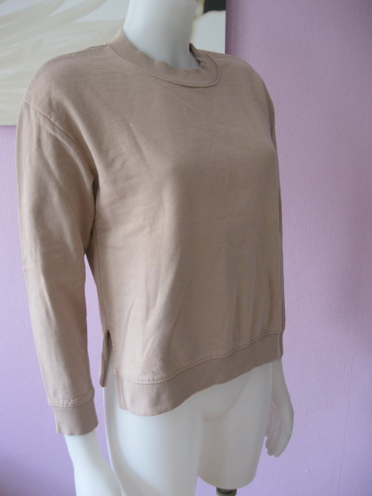 H&M Divided Sweatshirt Beige 100% Baumwolle S Oversize