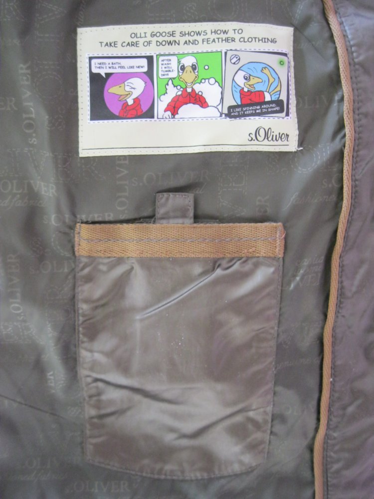 Daunenjacke # 70/30 # Kapuze # S.Oliver # braungrün # 42