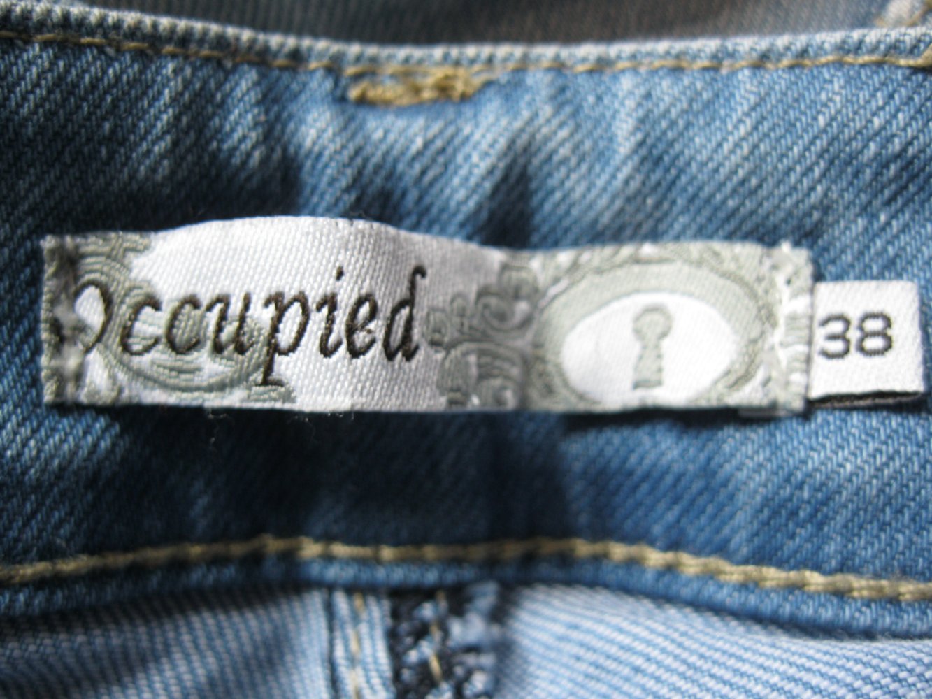 Occupied Jeans Shorts Baumwolle Strass/Perlen 38