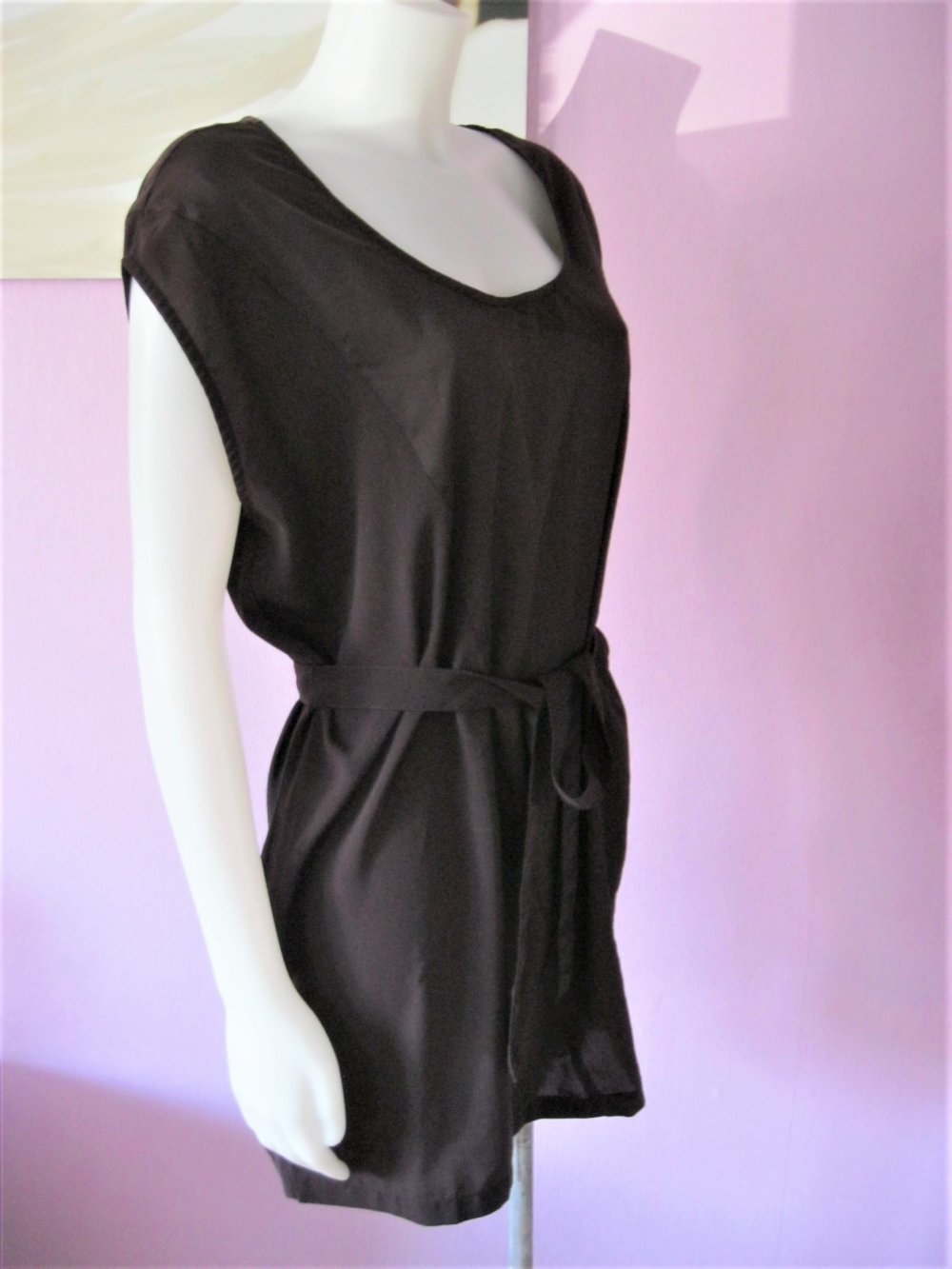 mbyM # Kleid # ärmellos # Kastanienbraun # S
