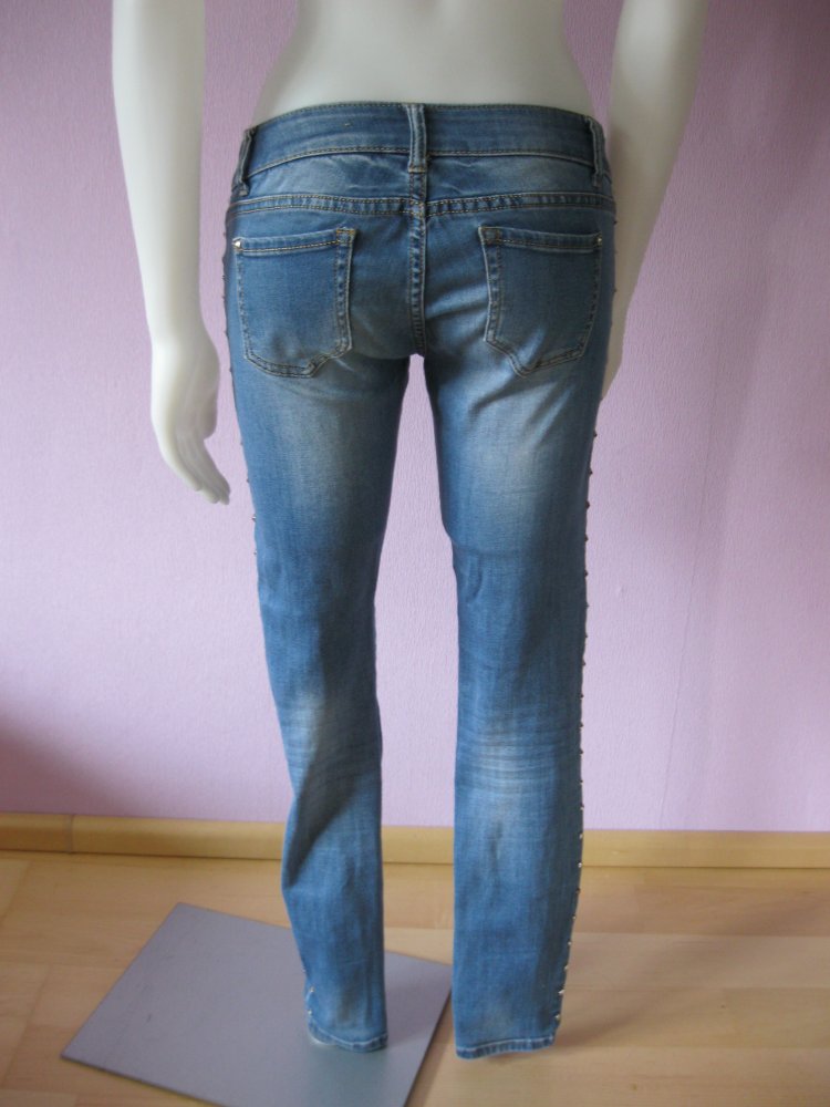Skinny Jeans # Slim Fit # Takko # Nietenbesatz # 36 