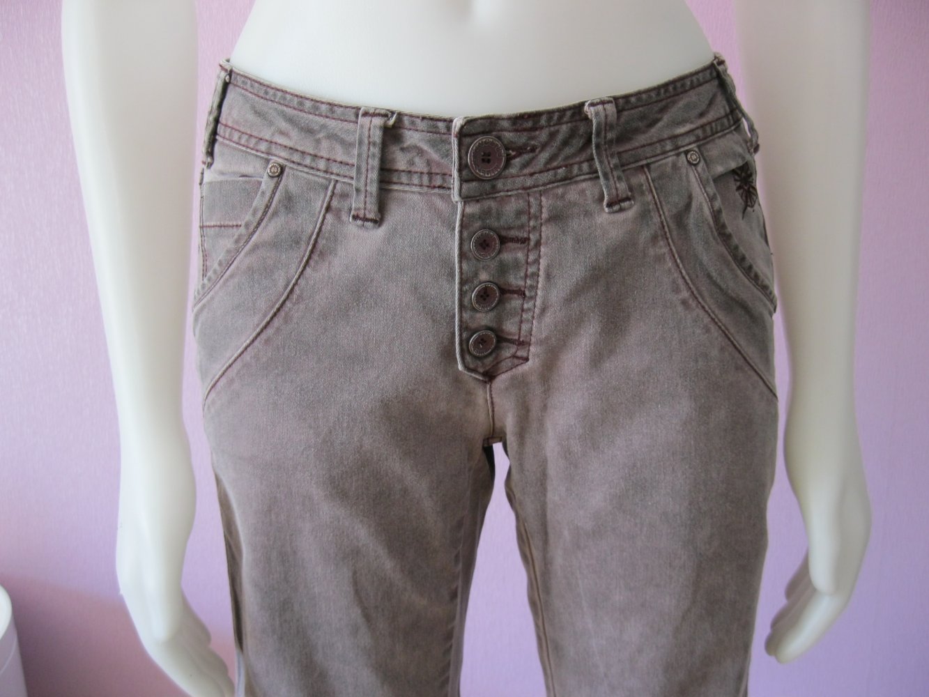 Jeans # Nile # gerades Bein # Kupferbraun # Denim # S