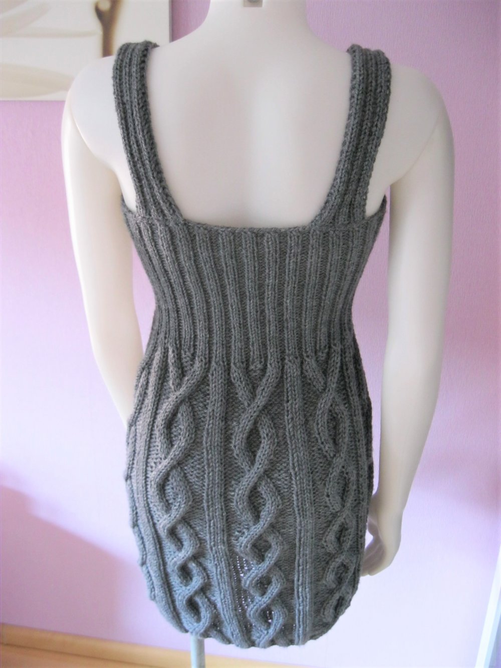 NEU Trägerkleid Winter-Song Handarbeit Grau S-L