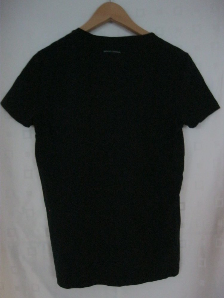 Boss Orange T-Shirt V-Ausschnitt Baumwolle Schwarz S