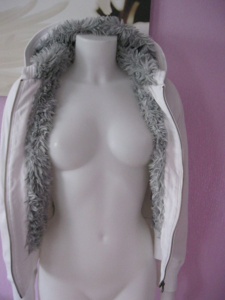 Sweatjacke # Kapuzenjacke # Yes or No # weiß # S