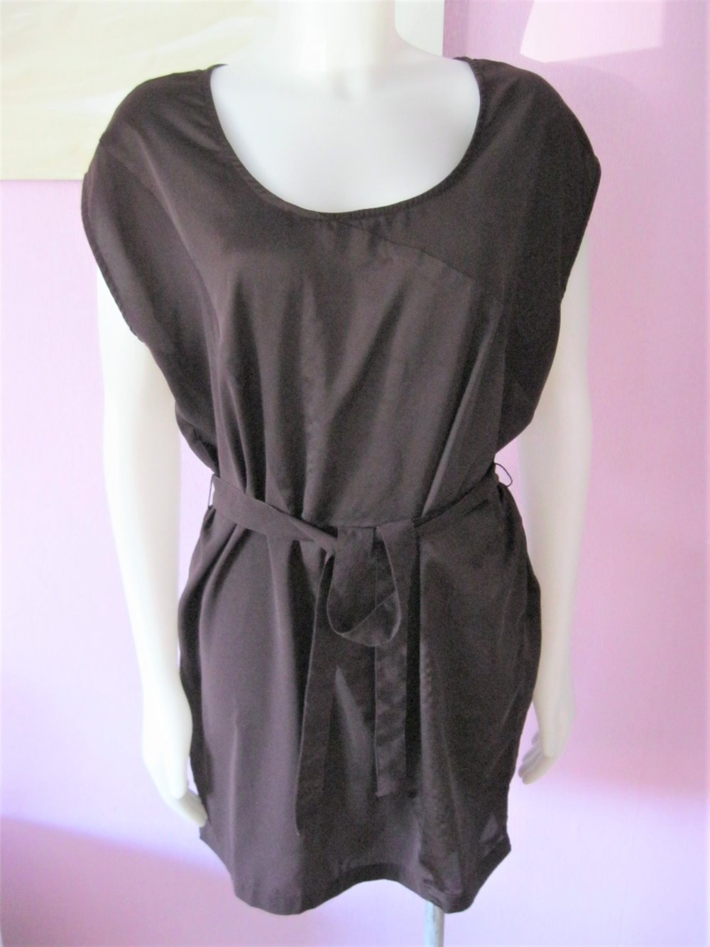 mbyM # Kleid # ärmellos # Kastanienbraun # S