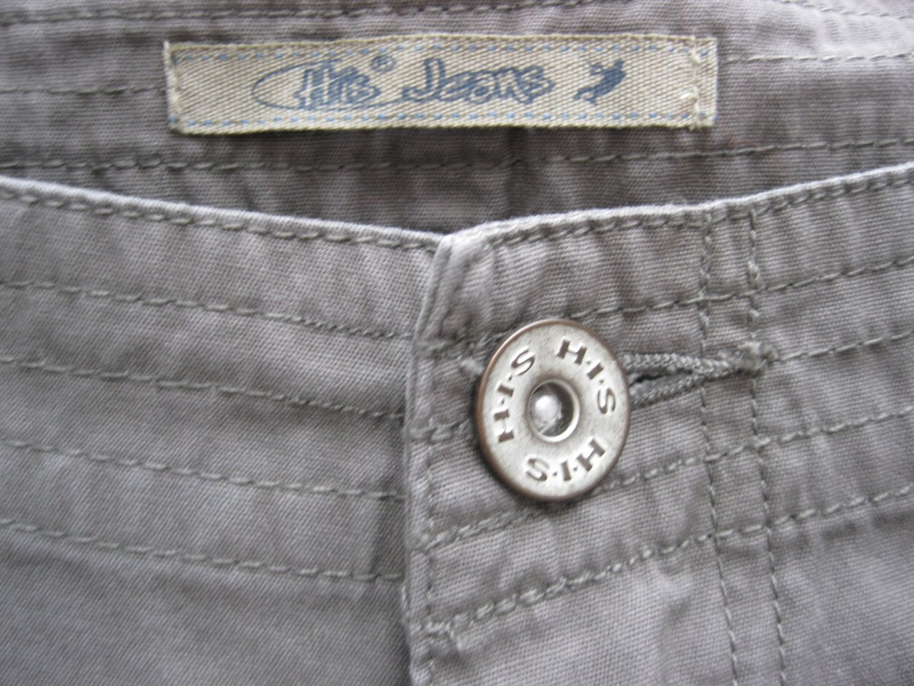 Neu # H.I.S. # Herren Jeans # Cargopant # khaki # 38x32