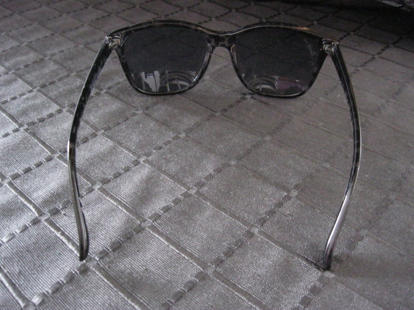 Sonnenbrille # Schwarz/Transparent # Leopard-Design