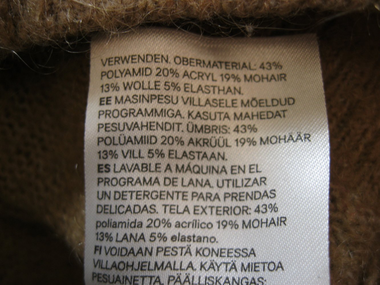 Strickpullover # H&M # 19% Mohair # Khaki # M