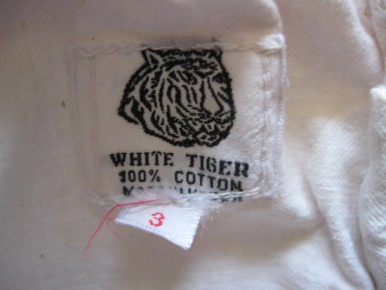 3/4-Hose # White Tiger # Made in Korea # 100% Baumwolle # weiß # Einheitsgröße (3)