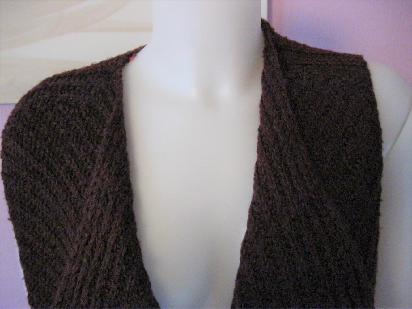 Cardigan/Strickjacke #Chicorée # Burgunderrot/Schwarz meliert# S