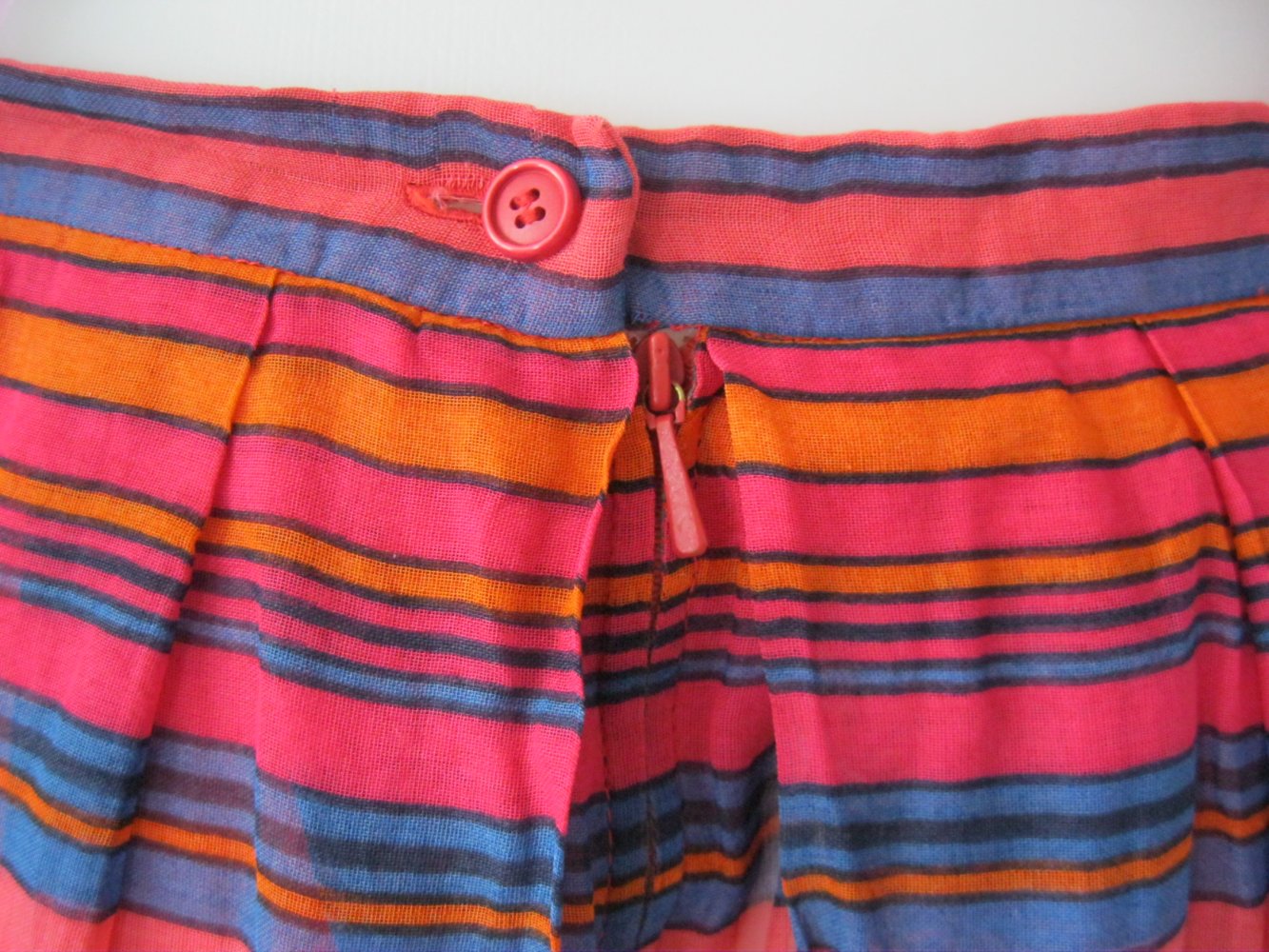 Maxirock # Yvette # gestreift # Bunt # Vintage # 100% Baumwolle # 42