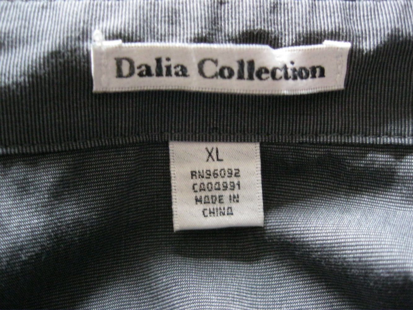 Dalia Collection Bluse / Hemd langärmlig Baumwolle Grau XL