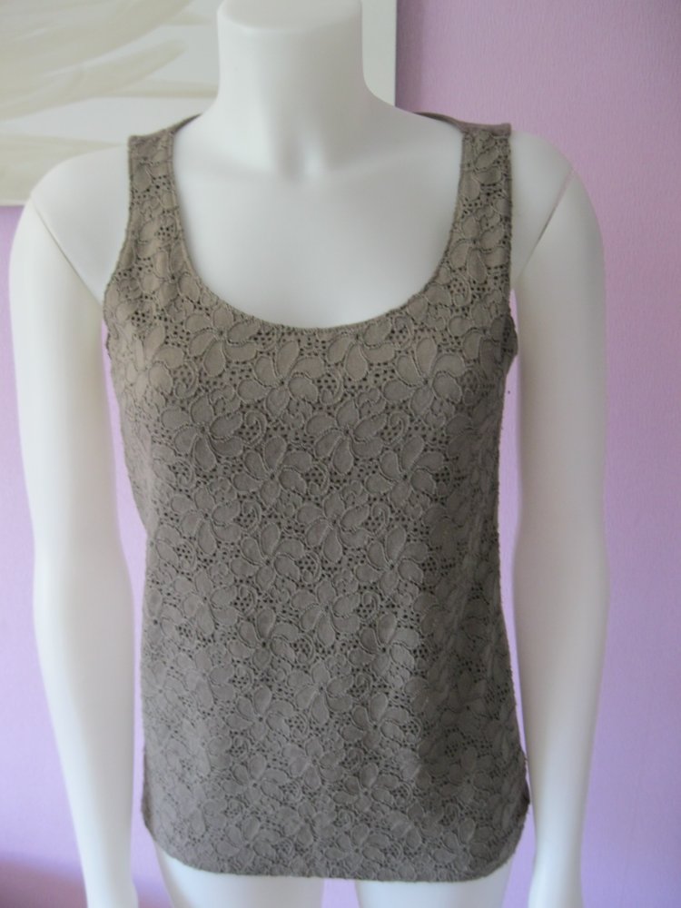 Tanktop # Amisu # Spitze# Farbe-Nute # L