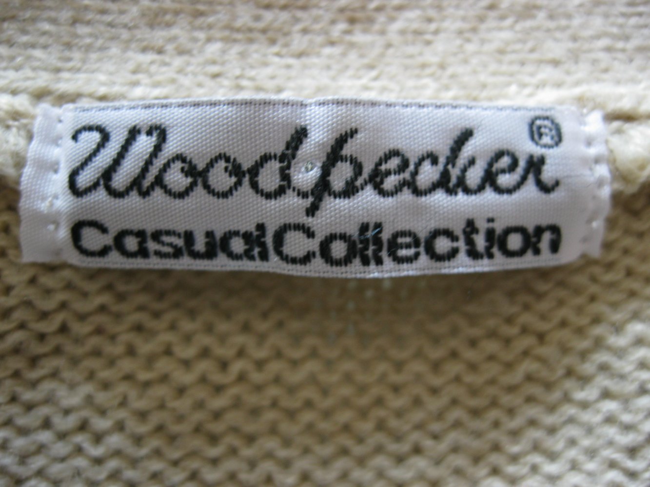 Strick-Pulli # Woodpecker # gestreift # Beige/Braun/weiß # 48/50