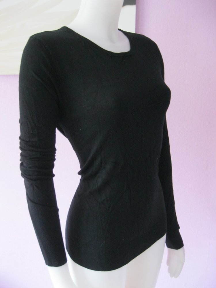 Mango basic Feinstrickpulli  Schwarz S