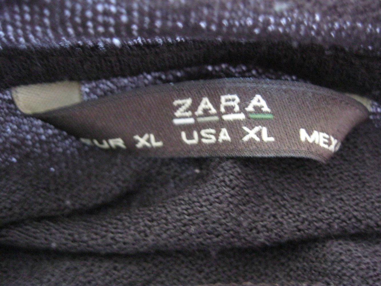 Feinstrick-Pulli # Zara # Dunkelbraun # Orange # XL