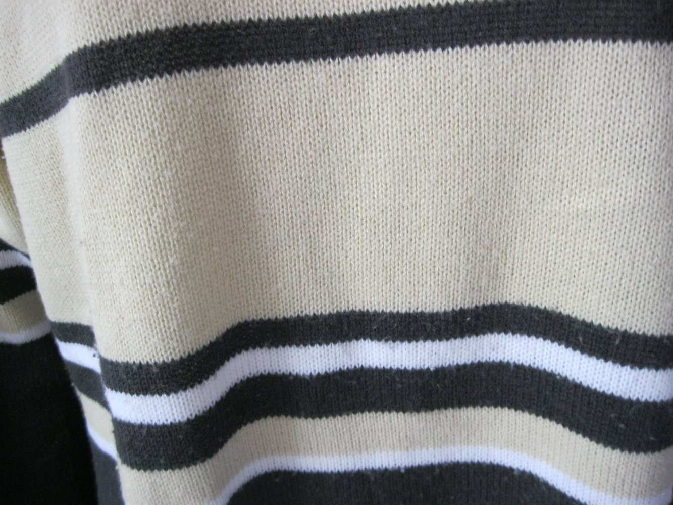 Strick-Pulli # Woodpecker # gestreift # Beige/Braun/weiß # 48/50