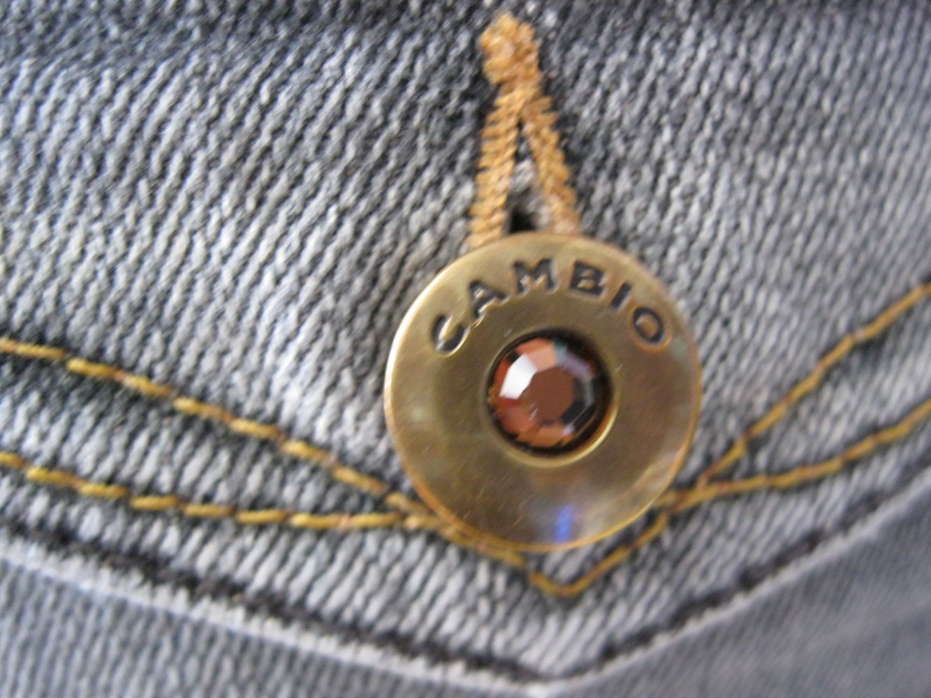 Cambio Schlaghose Jeans Grau-Schwarz S