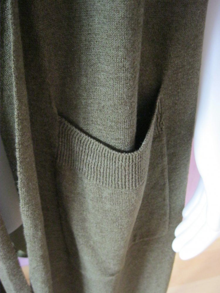 Cardigan # Strickjacke # Moosgrün # Yessica # Kurzarm # M