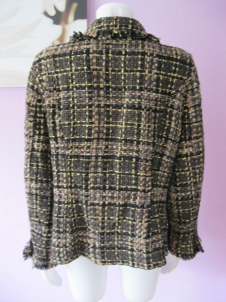 Strickjacke # Fabiani # Wolle # Braun/Beige # 40/42