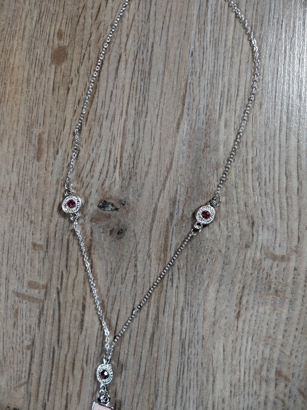 Kette silber rosa 