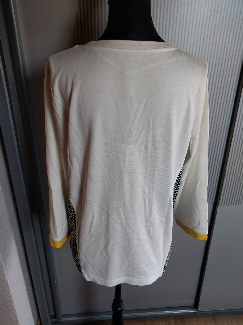 Shirt Pullover weiß schwarz gelb Street One Neu 