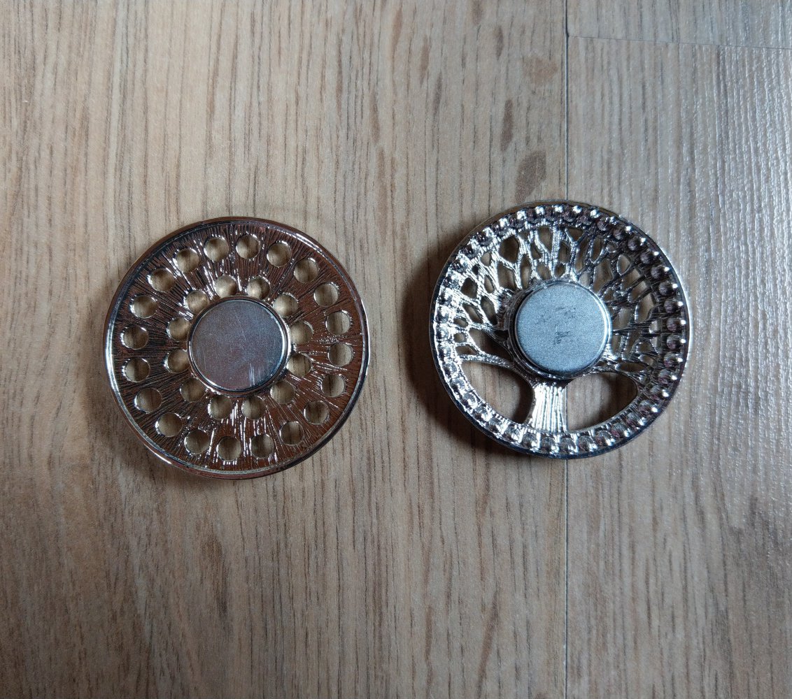 Brosche silber Baum Magnet Neu 