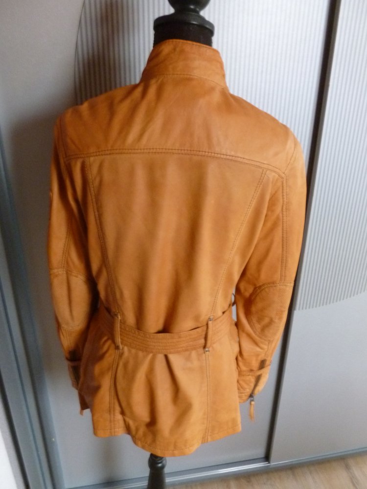 Lederjacke Jacke braun hellbraun Mauritius