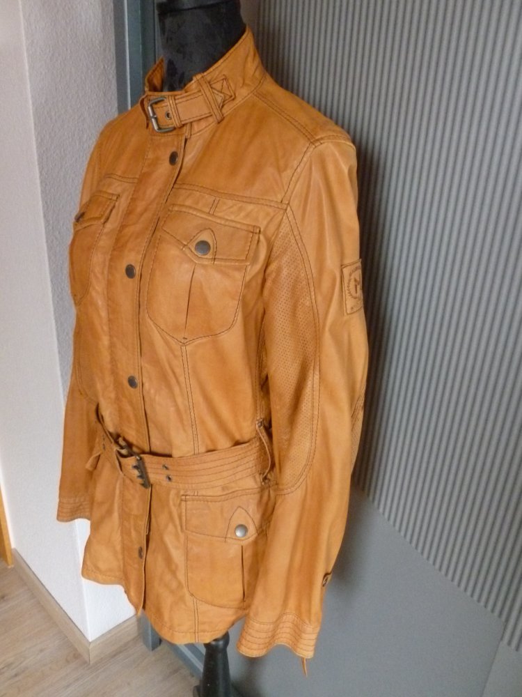 Lederjacke Jacke braun hellbraun Mauritius