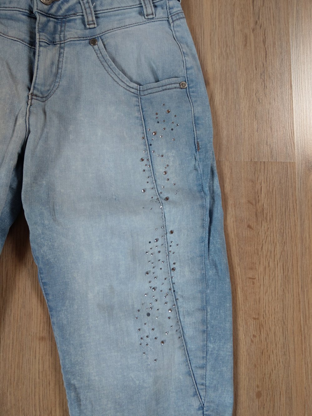Jeans Shorts Hose blau Steinchen liberty 