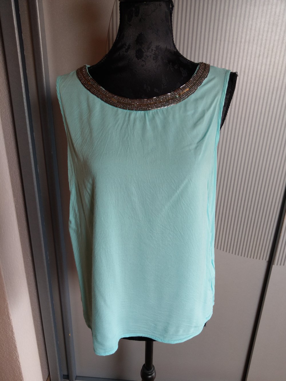 Top Shirt türkis Pailletten Orsay 