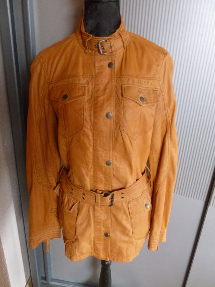 Lederjacke Jacke braun hellbraun Mauritius