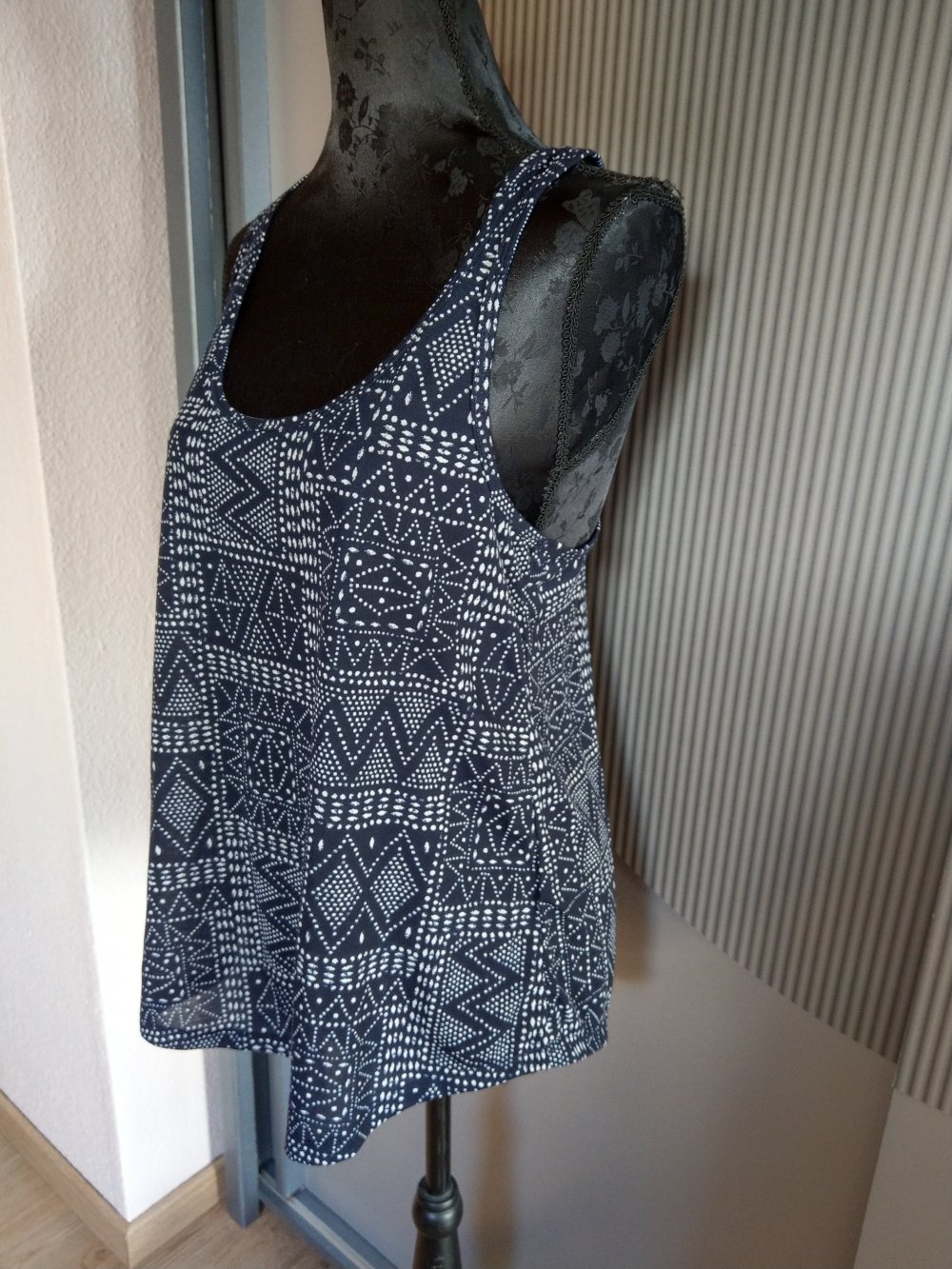 Top Shirt tanktop blau weiß H&M