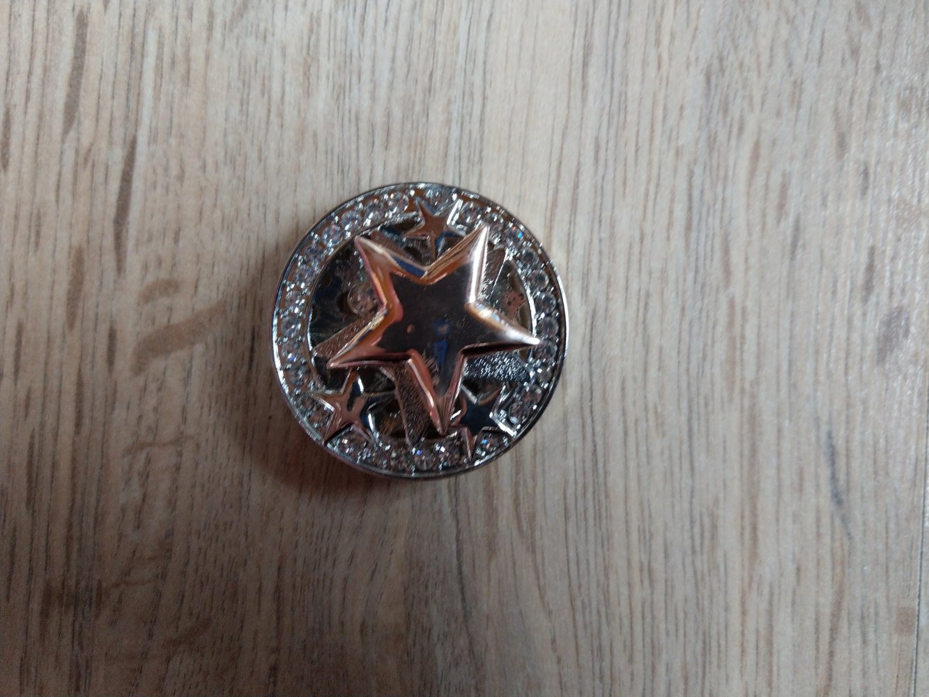 Brosche Stern silber kupfer Magnet 