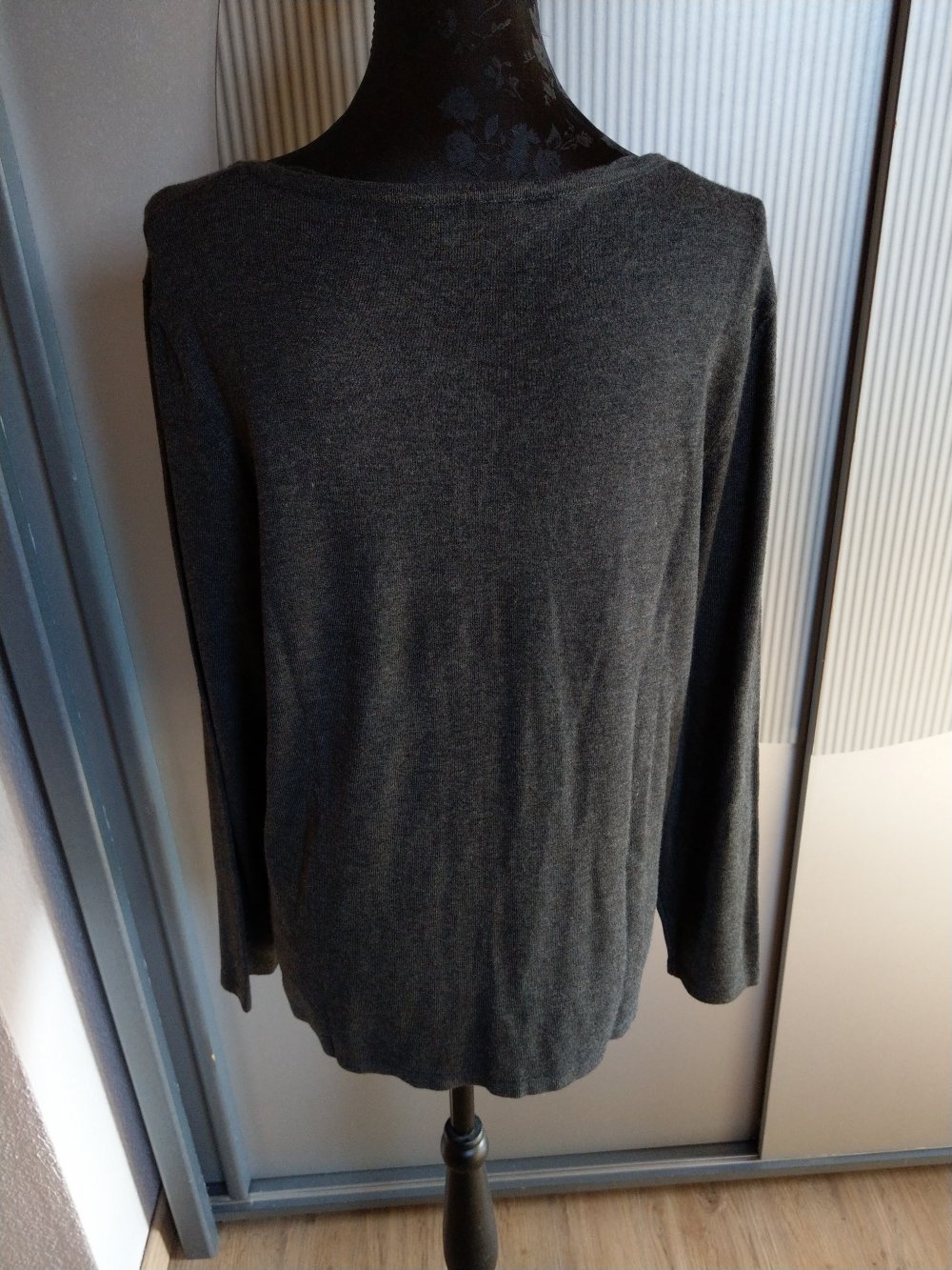 Strickjacke Cardigan grau Sterne Steinchen Canda