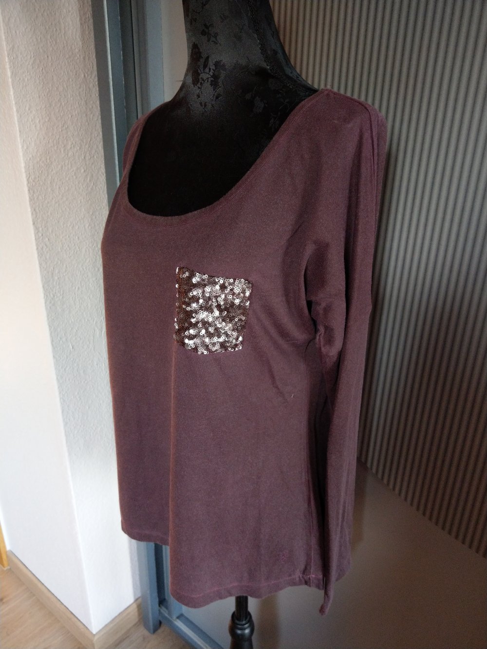 Shirt lila Zabaione Neu Pailletten 