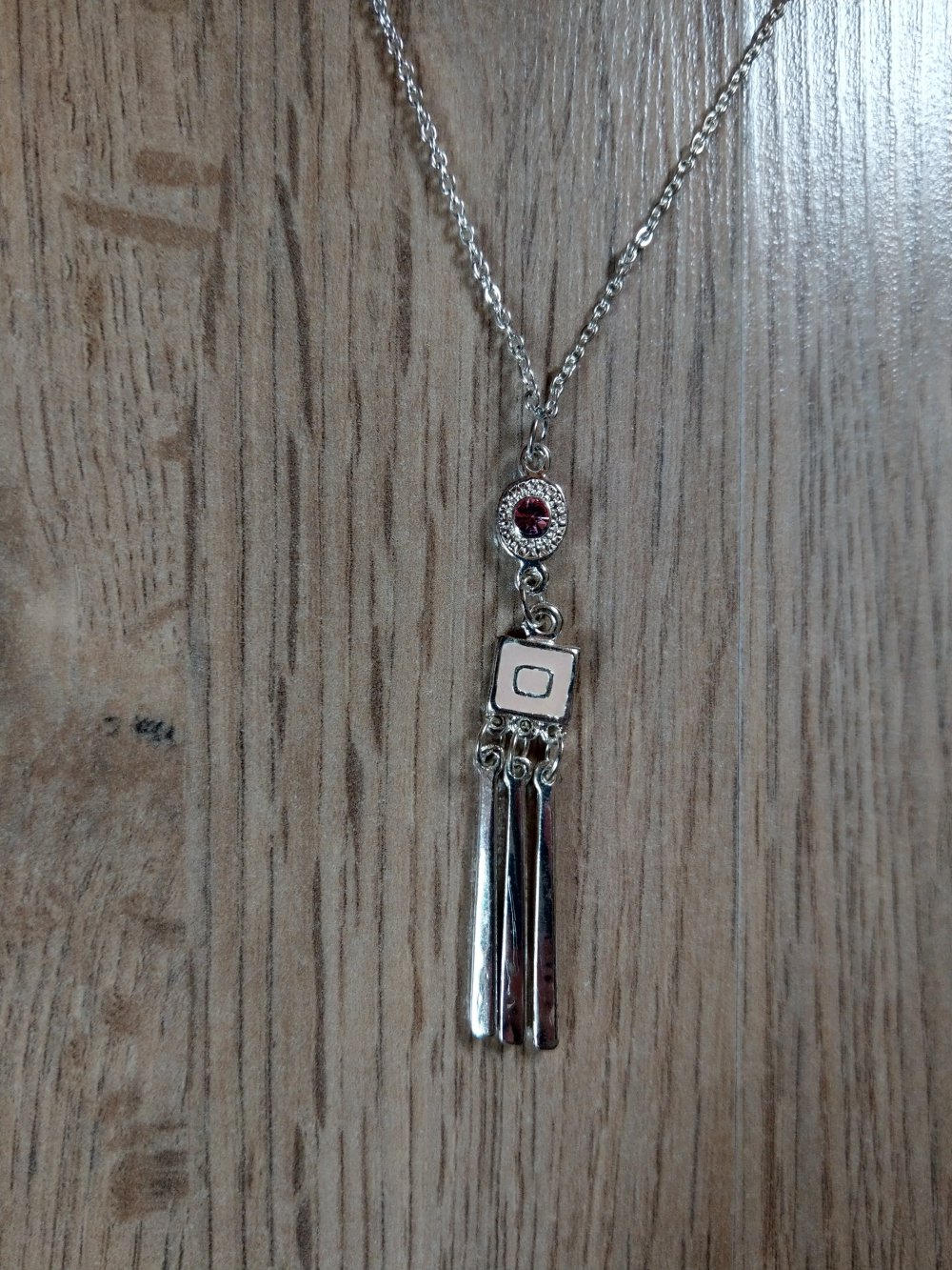 Kette silber rosa 