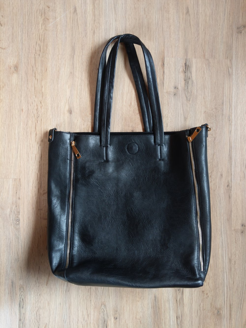 Tasche Schultertasche Kunstleder schwarz Neu