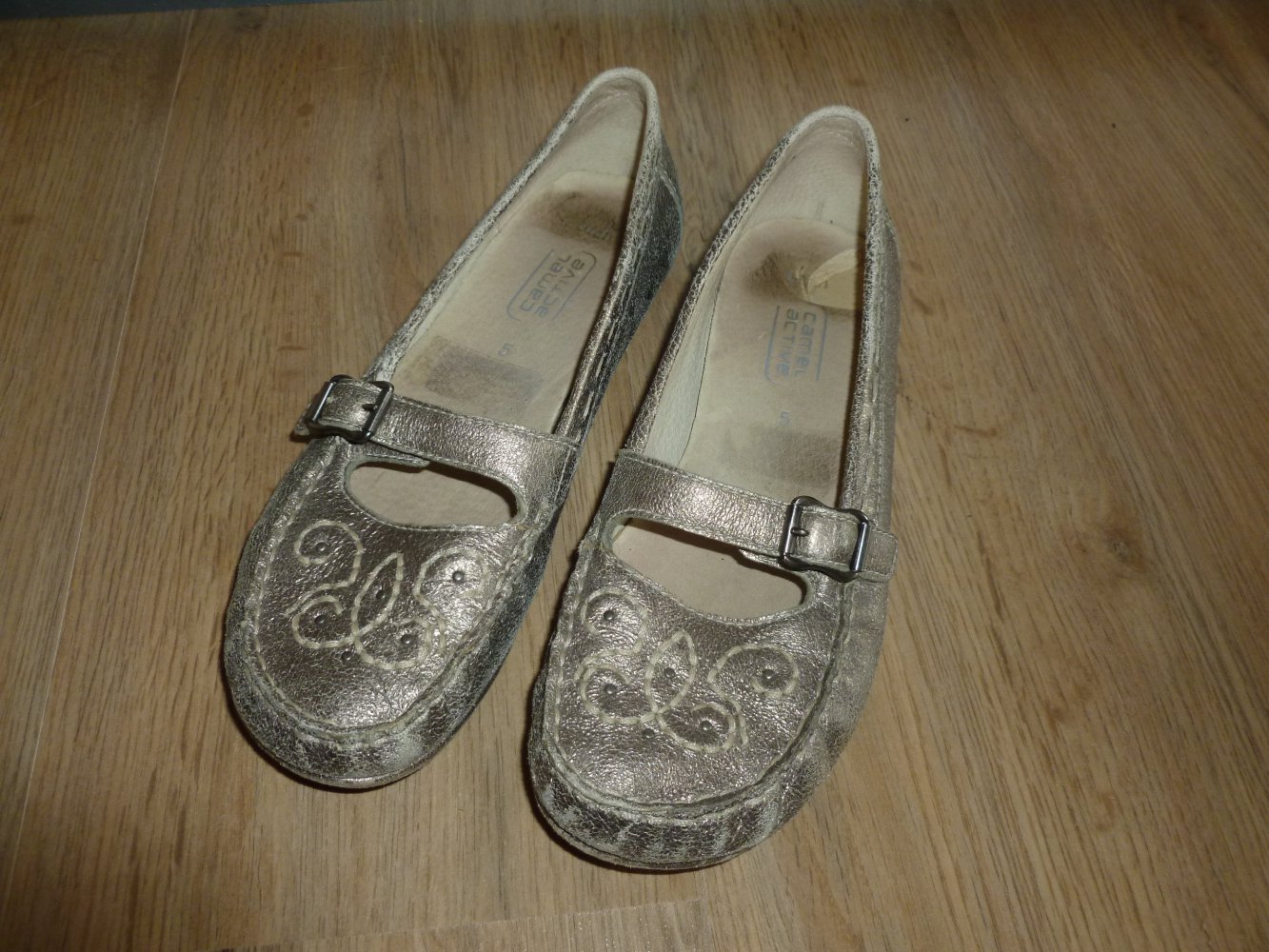 camel active Ballerinas Schuhe silber 5