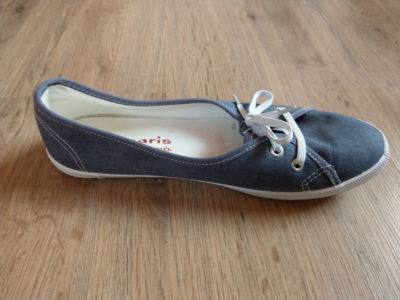 Ballerinas Stoffschuhe blau weiß Tamaris