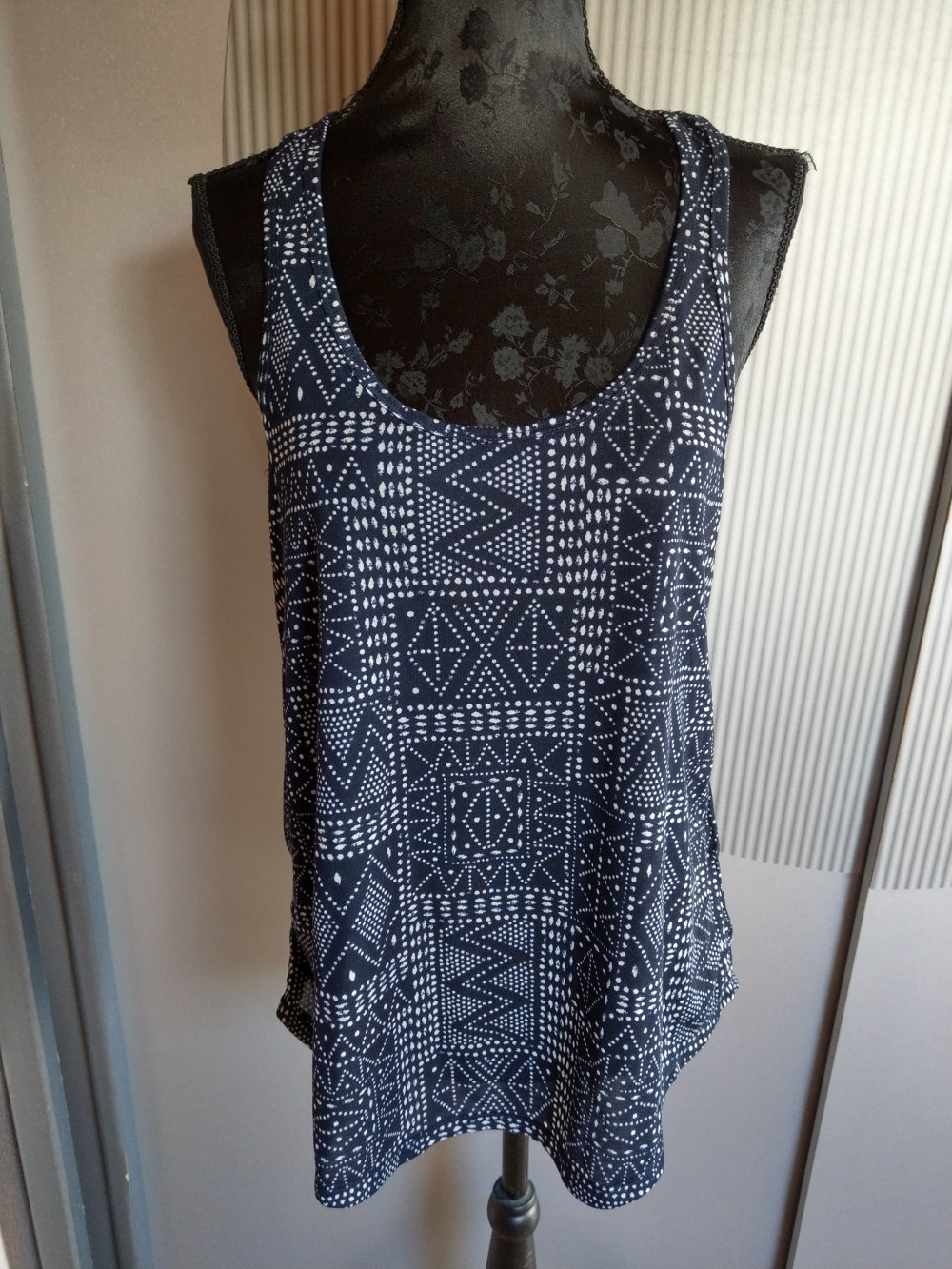 Top Shirt tanktop blau weiß H&M
