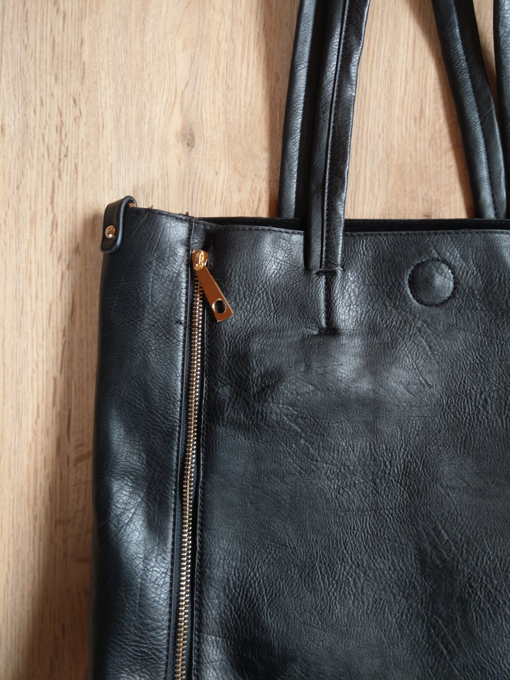 Tasche Schultertasche Kunstleder schwarz Neu