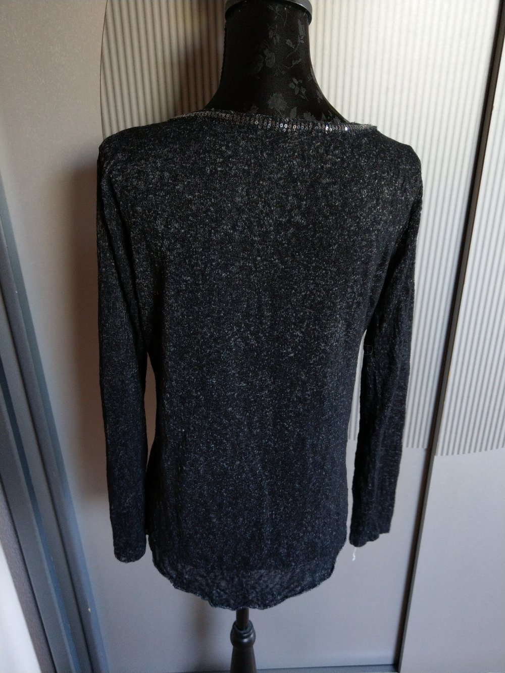 Shirt grau Peace Pailletten V. Milano